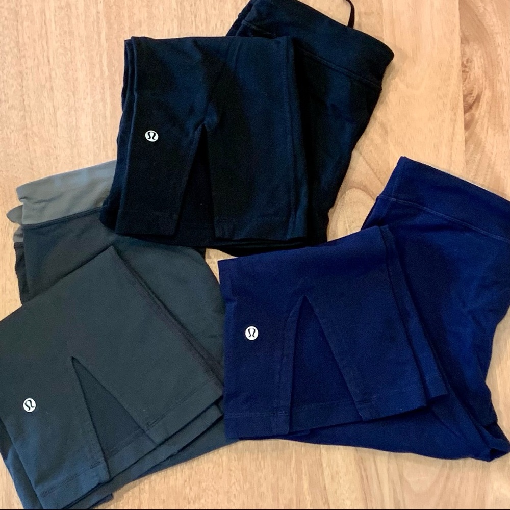 LULULEMON Crop Pant Split Leg V Detail Szs 4 & 6